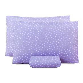 Jogo De Lençol King Classic Estampado 160 Fios 3 Peças Poa Lilas