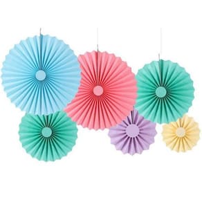 Kit Enfeite De Papel Composê Candy Color - 6 Peças