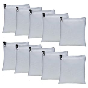 Kit 10 Necessaire 10x10 Quadrada Estojo Porta Moeda Sublimação Dtf Branco