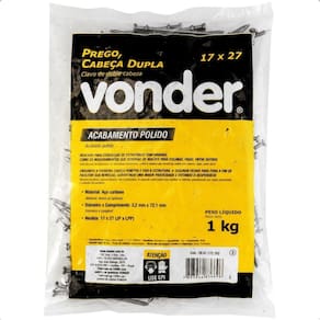Prego Cabeça Dupla 17 X 27 (2.1/2 X 11) 1 Kg Vonder