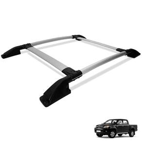 Rack De Teto Bagageiro Hilux 2005 A 2015 Tubolar Prata