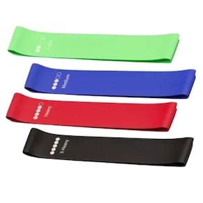 Kit 05 Faixas Elástica Ginástica Fitness Super Band