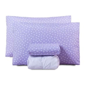 Jogo De Lençol Queen Classic Estampado 160 Fios 4 Peças Poa Lilas