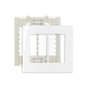 Placa 4x4 6 Postos C/ Suporte Branco Sleek Margirius 16018