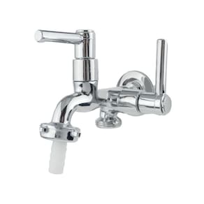 Torneira De Máquina De Lavar Tanque Metal Cromada 2 Saídas 1/4 De Volta