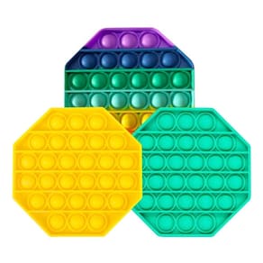 Brinquedo Sensorial Pop It Octágono - Cores Cor Amarelo