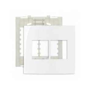 Placa 4x4 4 Postos Juntos C/ Suporte Branco Sleek Margirius 16020
