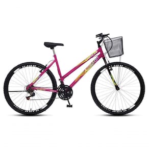 Bicicleta Colli Cazelle Allegra Aro 26 Freio V-brake Quadro 18 Rosa Neon