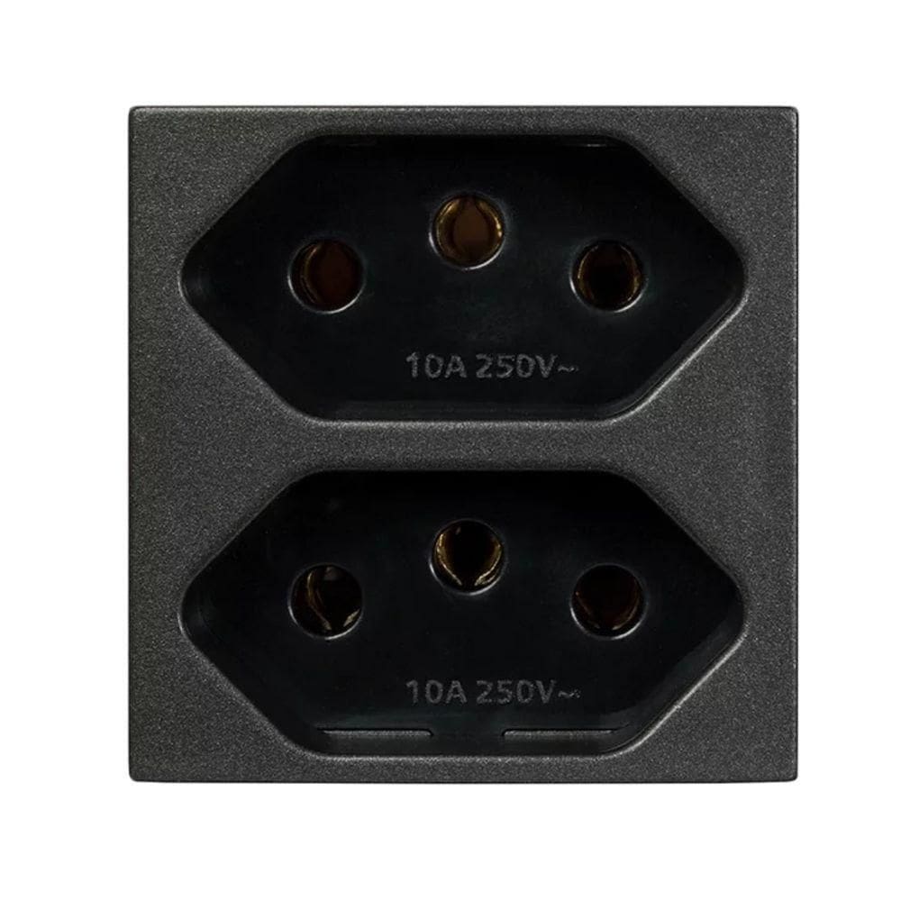 Modulo Tomada 2p+t Duplex 20a Revita Carbono Soprano