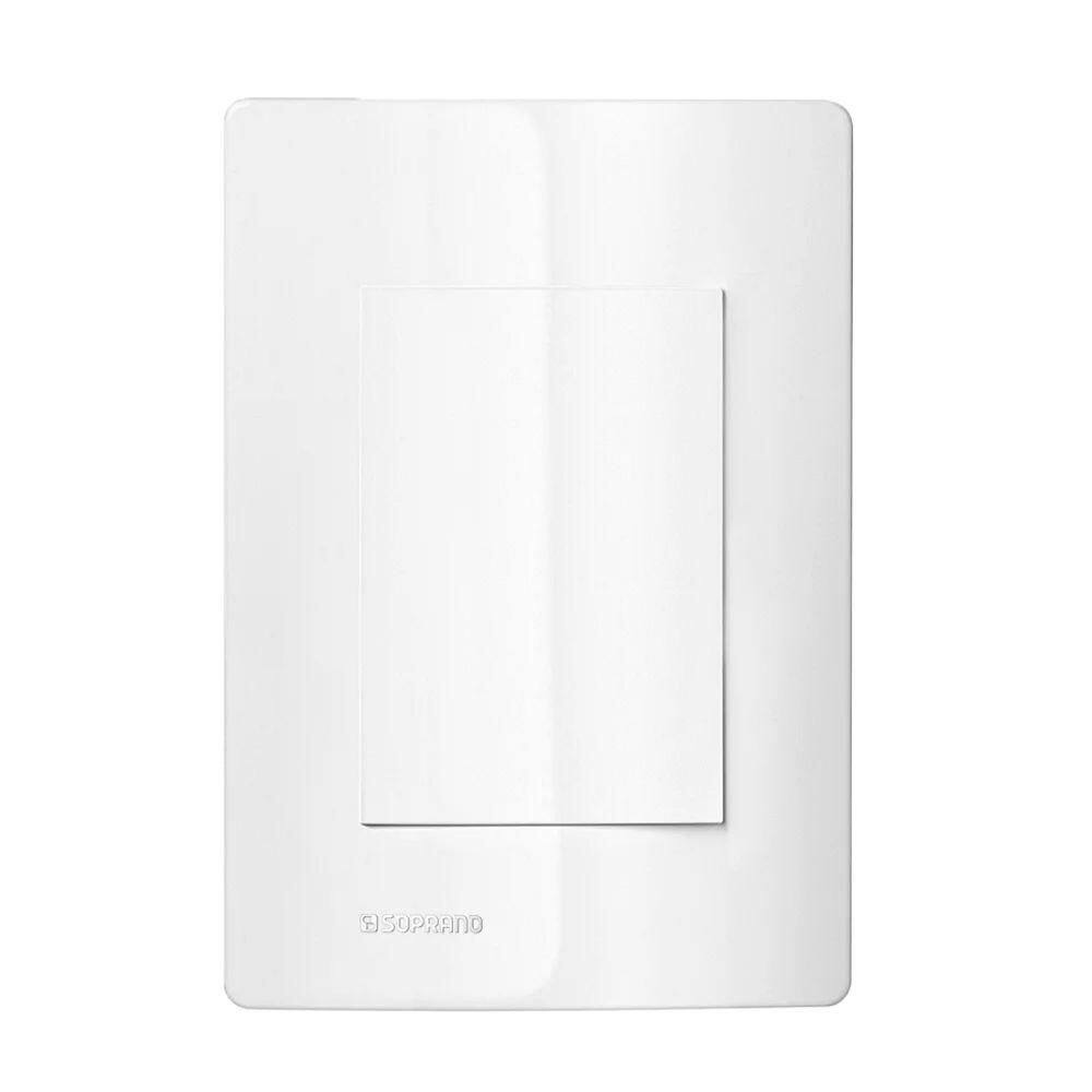 Placa Cega 4x2 C/ Suporte Branco Revita Soprano