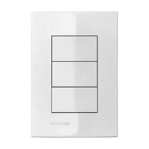 Placa Cega 4x2 C/ Suporte Branco Iris Soprano