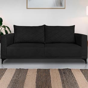 Sofa Nori 2 Lugares Pes De Ferro 180cm Linho Boucle 3304 Ezz 3304