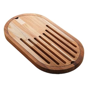 Migalheira De Madeira Oval Teca 43cm X 23cm X 2cm Wolff
