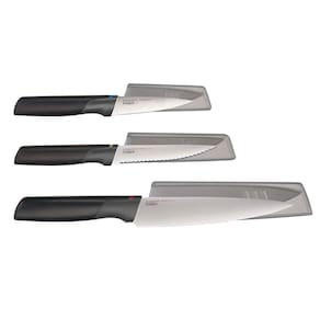 Conjunto De 3 Facas Multiuso Elevate Preta Joseph & Joseph