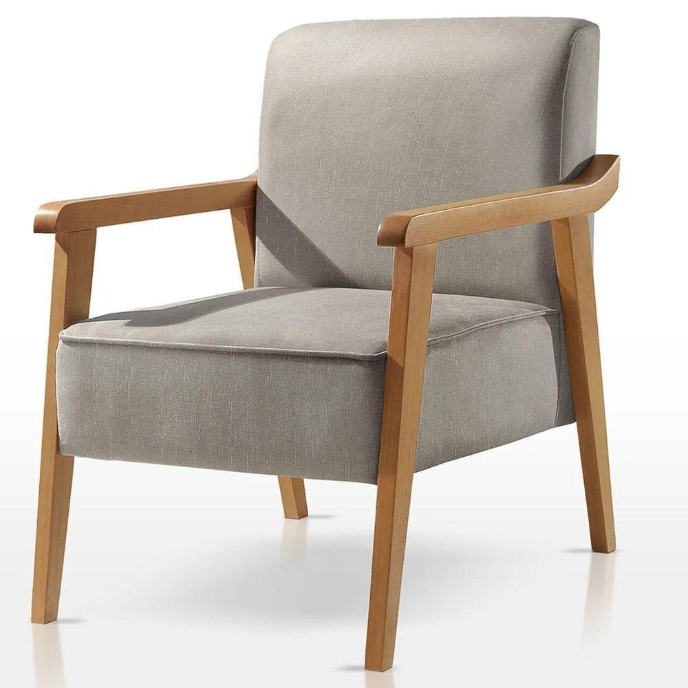 Poltrona Lina Cor Linho Cinza