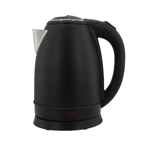 Chaleira Elétrica 1,8l Em Inox Preta 127v 1000w Rápida Fervura