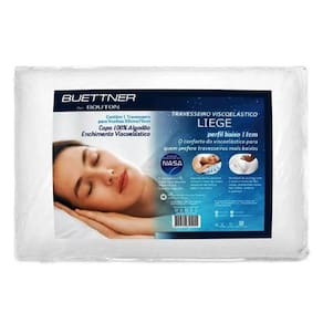 Travesseiro Buettner Perfil Baixo Liege 50cm X 70cm Branco