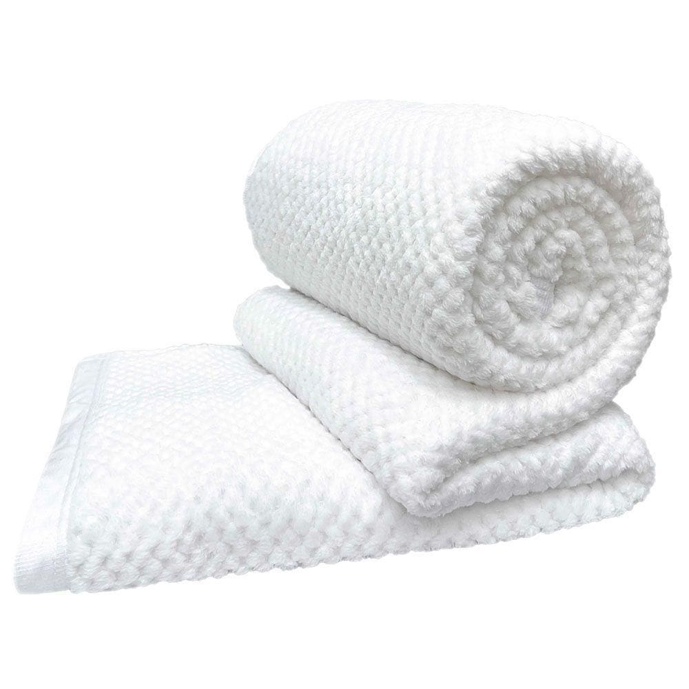 Cobertor Manta Willow Casal Queen 2,40m X 2,20m Alto Relevo Macio - Branco