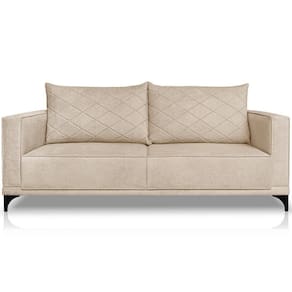 Sofa Nori 2 Lugares Pes De Ferro 160cm Linho Boucle 3301 Ezz 3301
