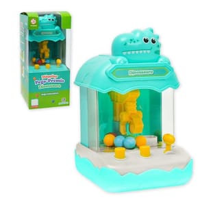 Mini Máquina De Bola Pega Premio Jogo Com Garra Divertido Dino Azul