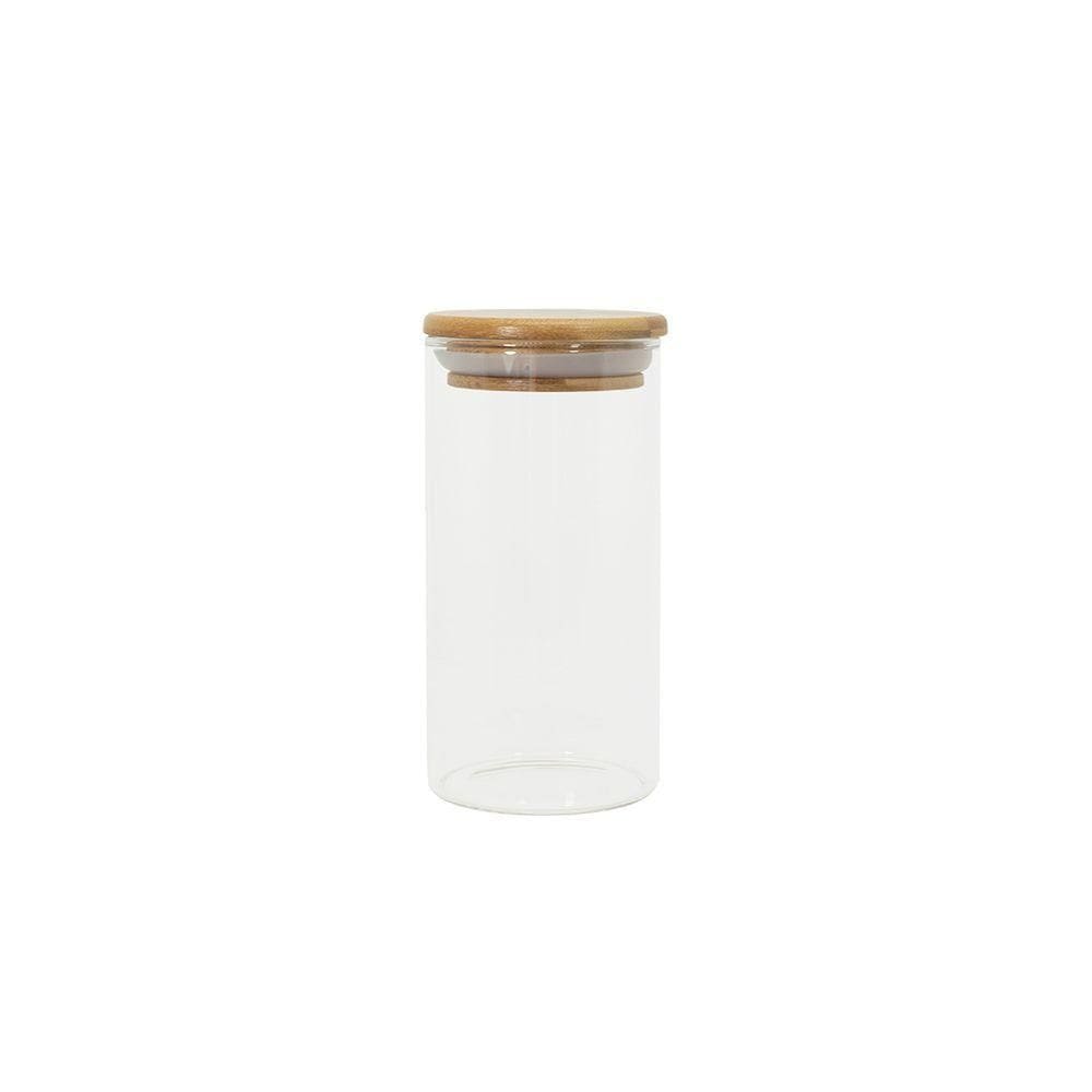 Pote De Mantimentos Redondo 300ml Tampa Bambu Oikos