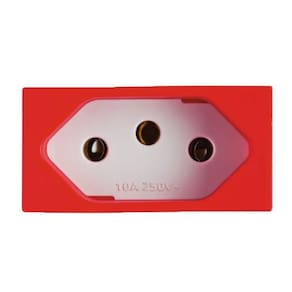 Modulo Tomada 2p+t 20a Vermelho Revita Soprano