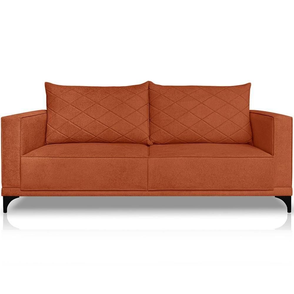 Sofa Nori 2 Lugares Pes De Ferro 180cm Linho Boucle 3303 Ezz 3303