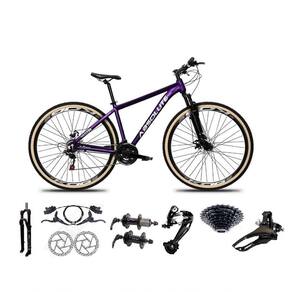 Bicicleta Aro 29 Absolute Nero 5 Freio Hidráulico K7 27v Garfo Com Trava Pneu Com Faixa - Roxo Tam.17