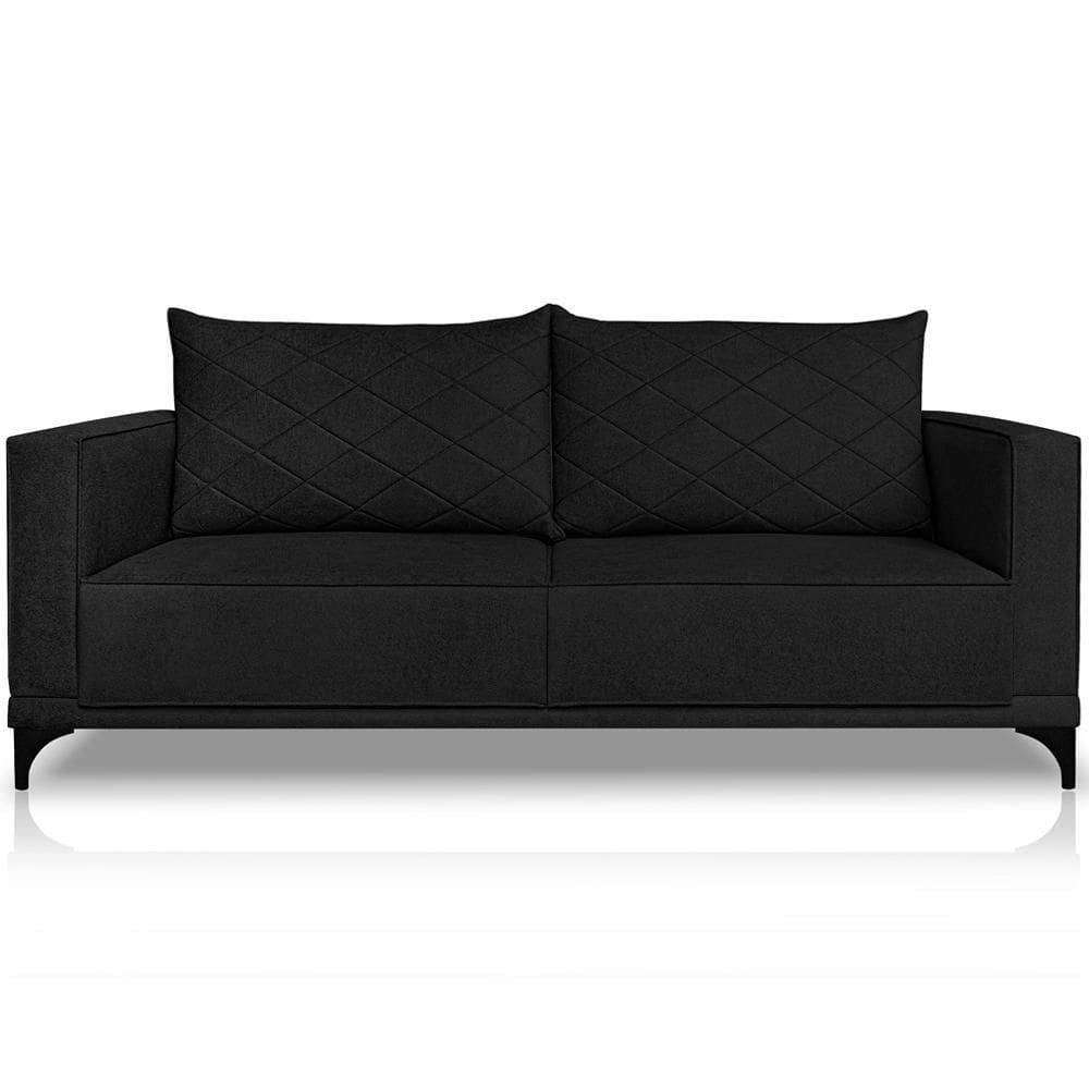 Sofa Nori 3 Lugares Pes De Ferro 220cm Linho Boucle 3304 Ezz 3304