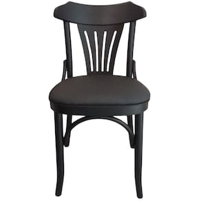 Cadeira Bianca Selva Altura Especial 85cm Estofada Facto Vegan Preto Gourmet Tabaco