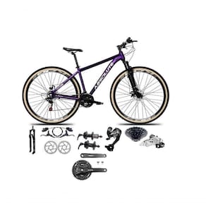 Bicicleta Aro 29 Absolute Nero 5 Câmbios 27v Shimano Altus Freios Hidráulicos Pneu Com Faixa - Roxo Tam.17