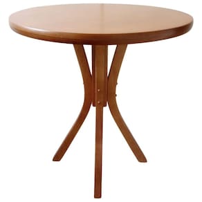 Mesa Marcela Selva Redonda Diam 80 Cm Restaurante Cafeteria Cozinha Sala De Jantar Castanho Mogno