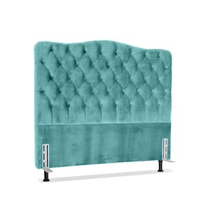 Cabeceira Casal 138 - Bello Box - Dunas Veludo Tiffany