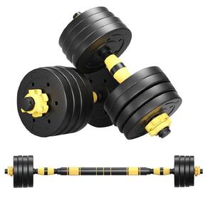 Kit Par de Halteres Ajustáveis 3 em 1 até 40kg para Academia e Casa Preto