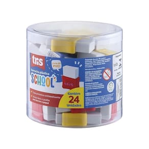 Pote Borracha Branca Tris - School C- 24 Unidades