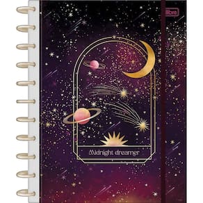 Caderno Tilidisco Universitário Magic Tilibra - 1 Matéria 80 Folhas Midnight Dreams