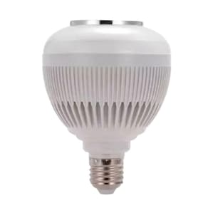 Lâmpada Musical Caixa Som 12w Bluetooth Luz Led Rgb Com Controle