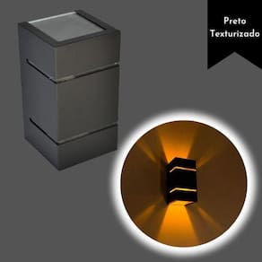 Arandela 2 Focos E 2 Frisos Retangular- Soquete G9 (6203) Preto