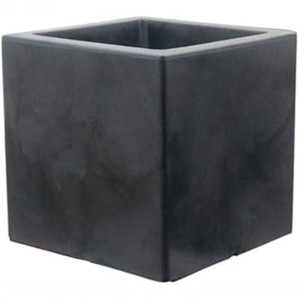 Vaso Cubo Fosco 60x60cm Antique Preto