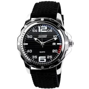 Relógio Esportivo Com Pulseira De Silicone À Prova Da Água 3atm Preto
