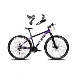 Bicicleta Aro 29 Absolute Nero 5 Alumínio 21v Câmbios Shimano Freio A Disco - Roxo Tam.17