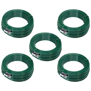 Kit C/ 5 Arame P/ Tela Revestido Pvc 1kg Verde Bwg16 1,65mm
