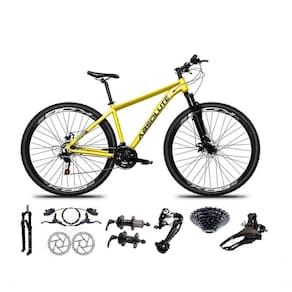 Bicicleta Aro 29 Absolute Nero 5 Freio Hidráulico K7 27v Garfo Com Trava - Amarelo Tam.19