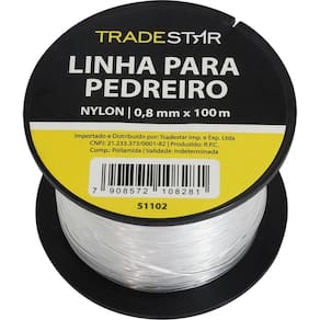 Linha Pedreiro Nylon Lisa 0,8mmx100m Bca Com 2 Tradestar
