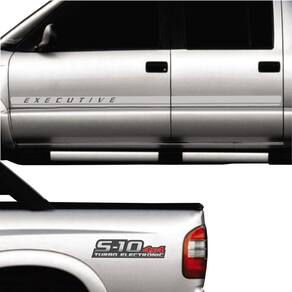 Kit De Faixas Chevrolet Executive S10 PrataEletronic 4x4 S10 Clara Preto