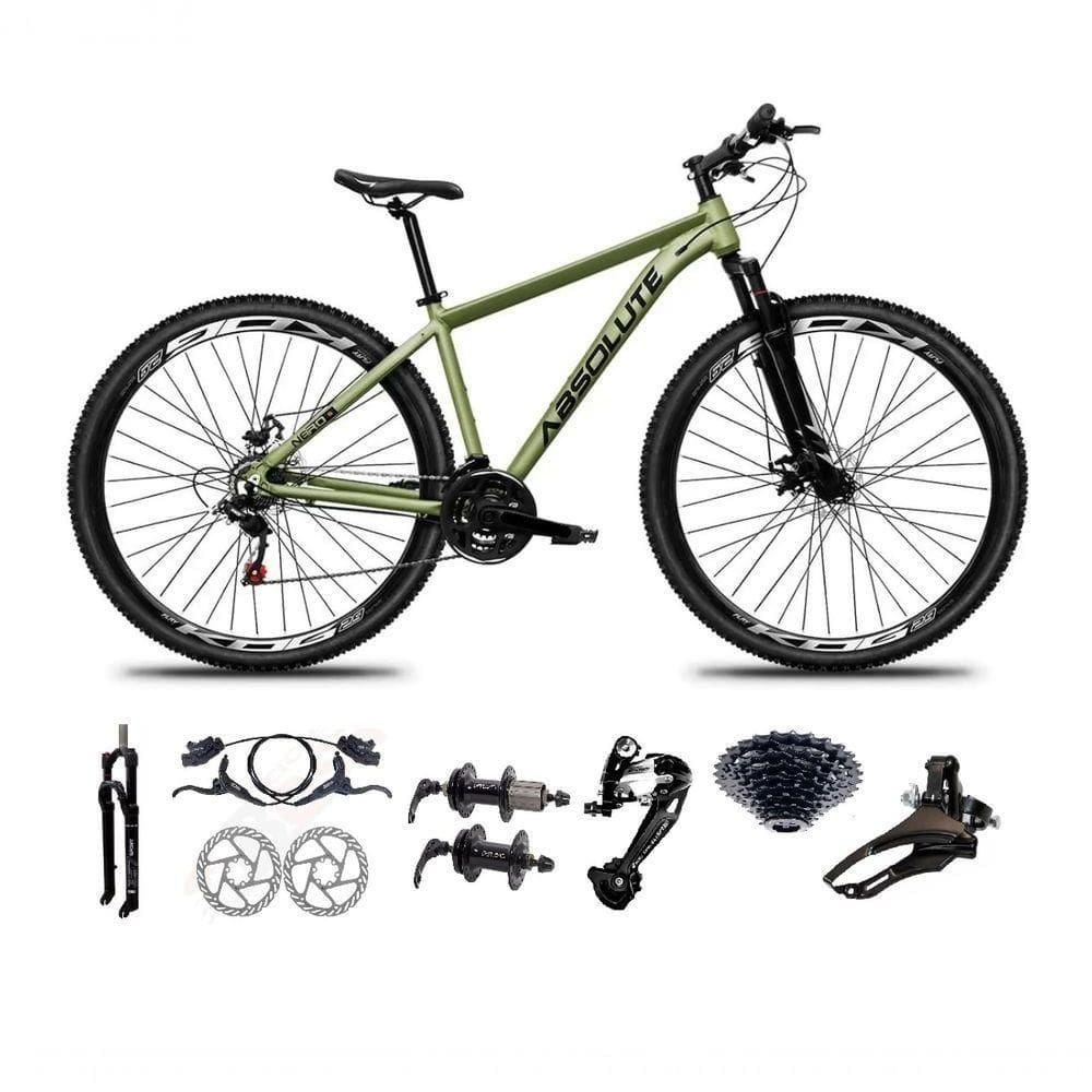 Bicicleta Aro 29 Absolute Nero 5 Freio Hidráulico K7 27v Garfo Com Trava - Oliva Tam.17