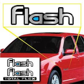 Kit Adesivo Flash Golf Resinado Cromado Ano 99 A 06 Cromado