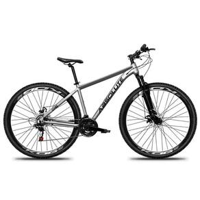 Bicicleta Aro 29 Absolute Nero 5 Alumínio 27v K7 Freio Disco Mecânico Garfo Suspensão - Cinza Tam.21