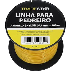 Linha Pedreiro Nylon Lisa 0,8mmx100m Am Com 2 Tradestar