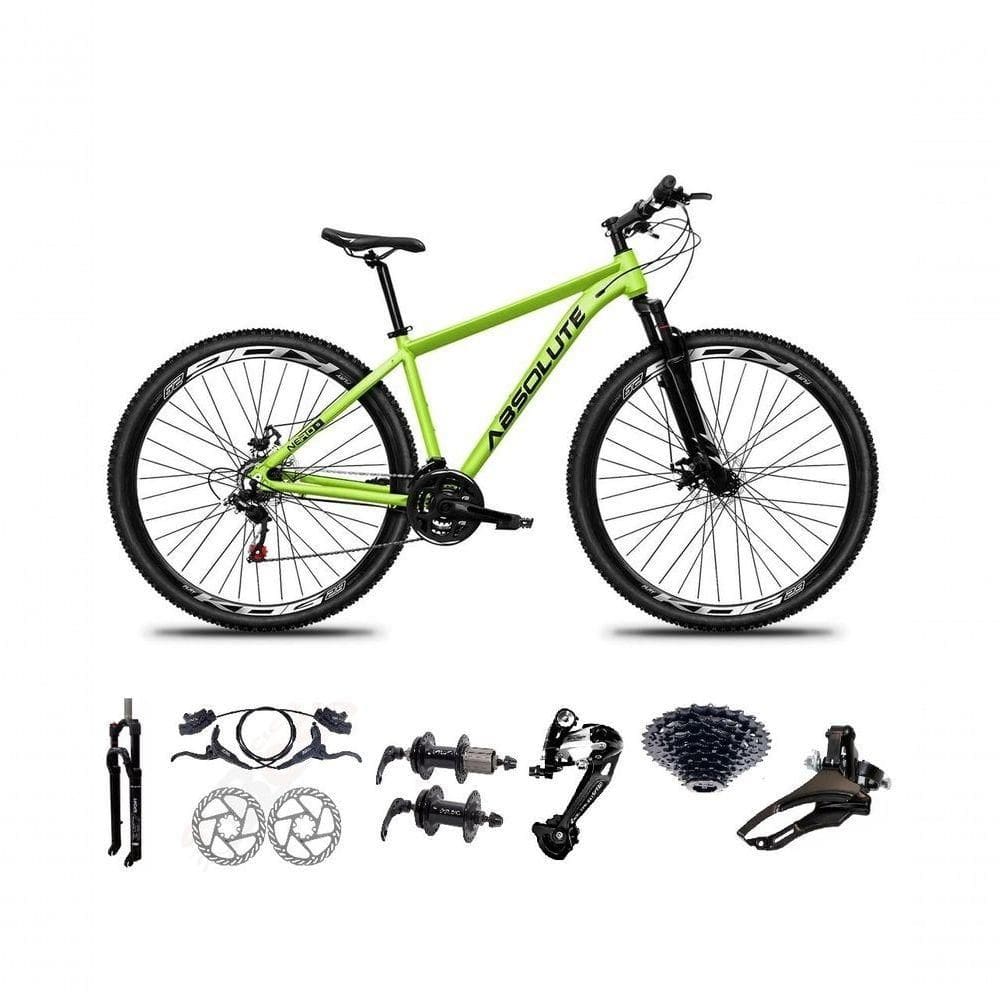 Bicicleta Aro 29 Absolute Nero 5 Freio Hidráulico K7 27v Garfo Com Trava - Verde Tam.17